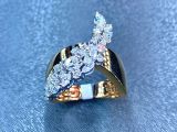 Anel de diamante com ouro amarelo